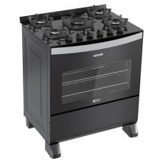 Imagem de Fogão De Piso Azzure Glass 5 Bocas Easy Clean Clarice Preto Bivolt, Bi