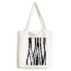 Imagem de Bolsa de lona com textura vertical com pincel, bolsa de compras casual