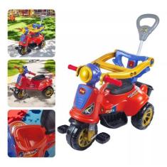 Imagem de Triciclo Velotrol Spider Infantil Pedal e Puxador Segurança - Compre J
