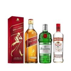 Imagem de Whisky Red Label 1L + Gin Tanqueray + Vodka Smirnoff 998ml - Jhonnie W