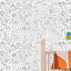 Imagem de Papel de Parede Desenho para Colorir Travel 2,70x0,57m