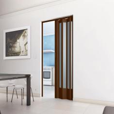 Imagem de Porta Sanfonada de PVC 210x96cm Translúcida BCF Imbuia