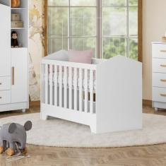 Imagem de Berço Mini Cama 100% MDF Duda Quarto de Bebê Branco