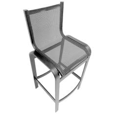 Imagem de Banqueta De Alumínio Para área Externa Banco Para Balcão Bar Preto Preto