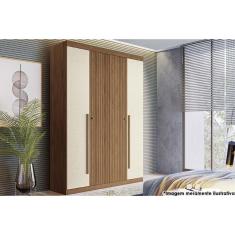 Imagem de Guarda Roupa 4 Portas E 2 Gavetas Buriti Jatoba-areia - Santos Andirá