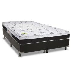 Imagem de Cama Box Queen: Colchão Espuma Luckspuma D33/AG65 Aspen Super Firme + Base crc Suede Black(158x198)