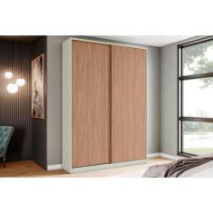 Imagem de Módulo de Quarto Casal Guarda Roupa MC03 Seletto c/ 2 Portas Correr e 3 Gavetas Areia/Jequitibá - Henn