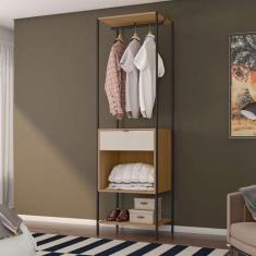 Imagem de Guarda-Roupa Closet Modulado Maverick 1 Gv Carvalho E Off White 59 Cm