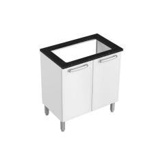 Imagem de Modulo Cozinha Bertolini Evidence Balcao P Cooktop 7174 2 Portas Branco