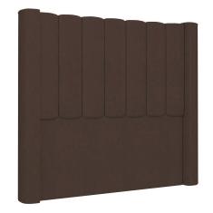 Imagem de Cabeceira Casal King Cama Box 195cm Claire I02 Veludo Marrom Mpozenato