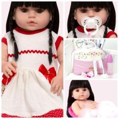 Imagem de Boneca Reborn De Silicone Morena Princesa Linda Enxoval - Cegonha Rebo