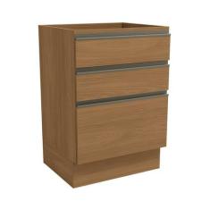 Imagem de Balcão De Cozinha 600mm 3 Gavetas De Madeira - Kappesberg