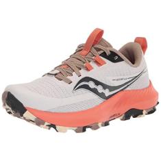 Imagem de Saucony Tênis de corrida feminino Peregrine 13 Trail, Nevoeiro/Zenith, 34