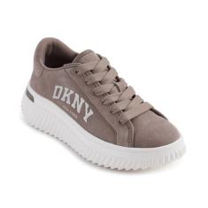 Imagem de DKNY Tênis feminino Larissa plataforma com cadarço, Cinza, 35