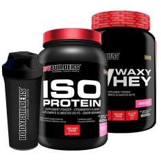Imagem de KIT - Whey Protein Iso Protein 900g + Waxy Whey 900g + Coqueteleira - Bodybuilders-Unissex