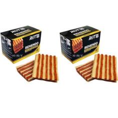 Imagem de Kit Refil Remendo com 2 Caixas Para Pneu Sem Câmara Macarrão 120 Unida
