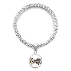 Imagem de DIYthinker Pulseira de prata com pingente e corrente ajustável para esportes de inverno