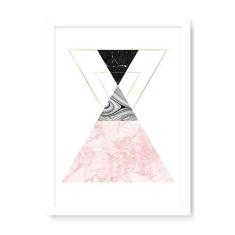 Imagem de Arte Maníacos Quadro Decorativo Geométrico Triângulos Pirâmide - 23x16,25cm (Moldura caixa em laca )