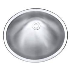 Imagem de Cuba Oval Para Banheiro Inox 1mm Escovado C120 48,6x41x17,8 Cm