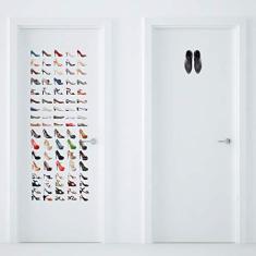 Imagem de Adesivo Porta Banheiro Ele & Ela Sapatos