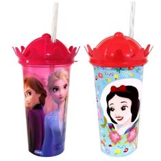 Imagem de Copo da  de Neve e Frozen Disney Coroa decorativa e Canudo 500ML