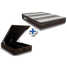 Imagem de Colchão Ortobom Ortopédico Light + Cama Box Baú Queen 158