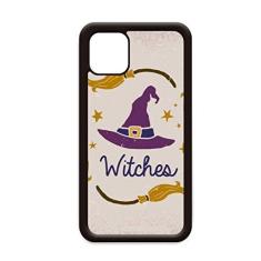 Imagem de Chapéu roxo estampa de desenho animado Halloween para iPhone 12 Pro Max capa para Apple Mini Mobile Case Shell