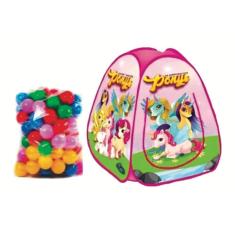 Imagem de Barraca Toca Pop Up Infantil Ponys + 50 Bolinhas
