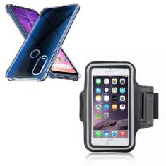 Imagem de Kit Capinha Case + Capa Suporte Braço Celular Compatível Moto One Vision