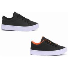 Imagem de Kit 2 Tênis Escolar Casual Juvenil Alta Qualidade E Conforto Masculino