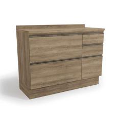 Imagem de Balcão De Cozinha Bruges Com Tampo 1 Pt 4 Gv Nogal 120 Cm - Kappesberg