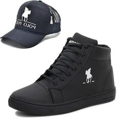 Imagem de Tênis Sapatênis Casual Cano Alto com Boné Polo Plus