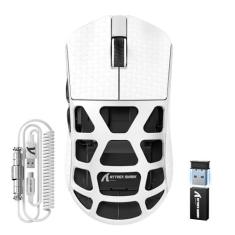Imagem de FELICON Mouse para jogos sem fio Attack Shark R3, taxa de sondagem PAW3395 26K DPI 8KHz, liga de magnésio 46 g ultraleve, modo triplo programável BT/2,4G/mouse de computador com fio com cabo enrolado