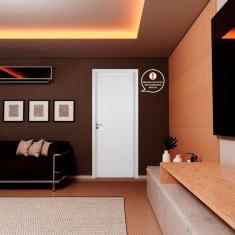 Imagem de Kit com 2 Folhas de Porta Madeira Lisa 210x60cm Espessura 3,5cm Mgm Branco