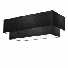 Imagem de Plafon Duplo Retangular Md-3072 99X40 80X30 Bivolt Preto