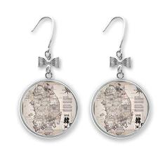 Imagem de 1945 Coreia do Sul Brincos Borboleta Mapa Marcos Gancho Perfurado