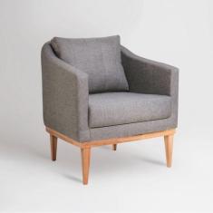 Imagem de Poltrona Em Linho Requadro Agatha Sofani /Natural