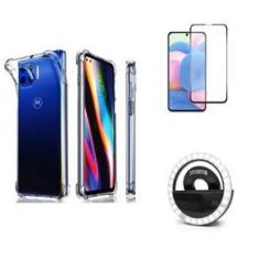Imagem de Kit Flash Selfie Motorola Moto G 5G + Capa + Película De Vidro 3D
