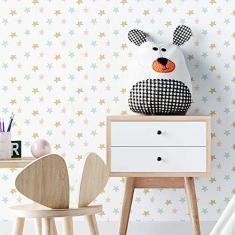 Imagem de Papel de Parede Adesivo Estrela Infantil N02242 Rolo de 0,58x3,00M