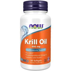 Imagem de SUPLEMENTO ALIMENTAR DE ÓLEO DE KRILL 500MG COM 60 CáPSULAS GELATINOSAS - NOW FOODS 