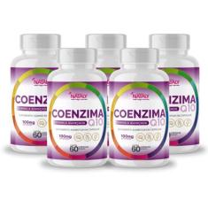 Imagem de Kit Com 5 - Coenzima Q10 Premium 100% Pura Com 100mg Por Porção 60 Cápsulas Nataly