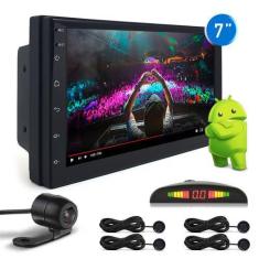 Imagem de Multimídia + Câmera + Sensor Ré Preto Fosco Emborrachado Toyota Coroll