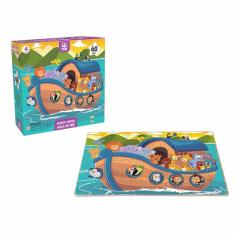 Imagem de Quebra-Cabeça - 60 Peças - Madeira - Arca de Noé - Nig Brinquedos