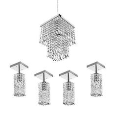 Imagem de Pendente Cristal Acrilico Marrycrillic +4 Lustre Clearcrilic