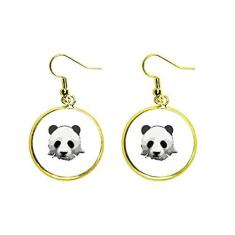 Imagem de Brinco de gota dourada com desenho de panda da China National Treasure joia feminina
