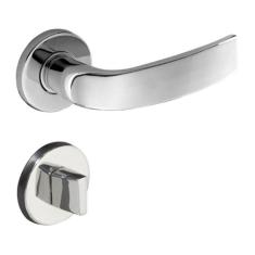 Imagem de Fechadura Banheiro Pado Victoria Roseta Redonda Cromada 55Mm