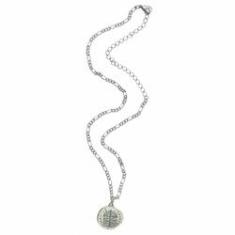 Imagem de Corrente Medalha das Duas Cruzes Inox Feminina 28mm