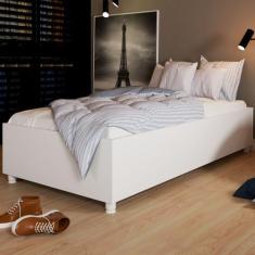 Imagem de Cama Box De Solteiro Malta Branco - Panorama Móveis