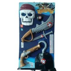 Imagem de Kit Fantasia Pirata 7 Mares Infantil 6 Peças - Pica Pau
