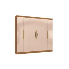 Imagem de Guarda Roupa Casal 6 Portas e 4 Gavetas R580 Canela/Macadamia - Kappesberg